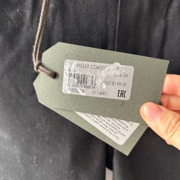 AllSaints Miller Black ‎ Coated Skinny Jeans Sz 26 - Picture 8 of 10